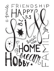 Happy Life Lettering