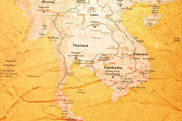 Thailand Retro Map