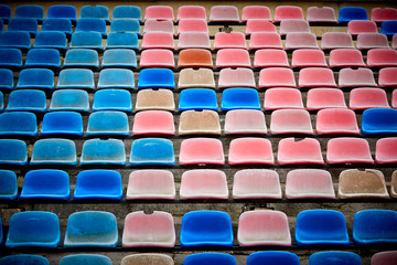 Fototapeta premium old stadium chairs
