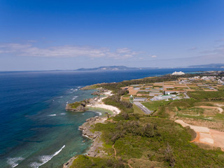 Fototapeta na wymiar 沖縄空撮 離島の海