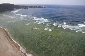 沖縄　辺戸岬空撮