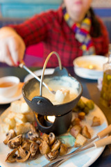Fondue from cheese