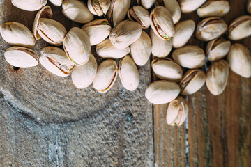 Pistachio nuts, free space for text