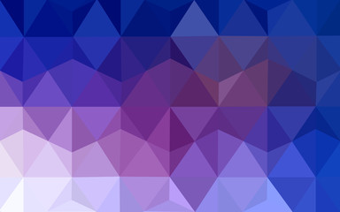 Multicolor dark pink, blue polygonal design pattern, which consist of triangles and gradient in origami style.