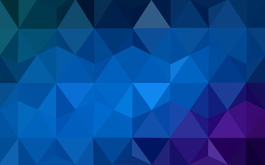 Multicolor dark pink, blue polygonal design pattern, which consist of triangles and gradient in origami style.