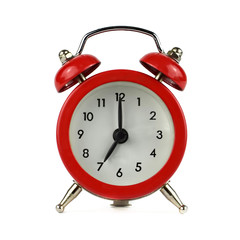 Alarm clock showing seven o'clock © izzzy71