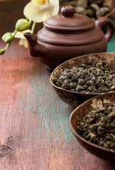 different types of green tea  (dark)