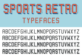 Sports retro typefaces