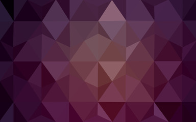 Dark purple polygonal design pattern, which consist of triangles and gradient in origami style.