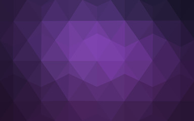 Dark purple polygonal design pattern, which consist of triangles and gradient in origami style.