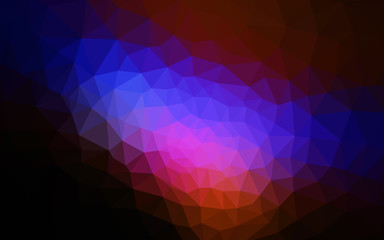 Obraz premium Multicolor dark blue, red polygonal design pattern, which consist of triangles and gradient in origami style.