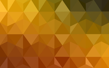 Dark orange polygonal design pattern, which consist of triangles and gradient in origami style.