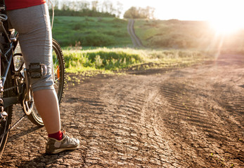 woman cycling outdoors