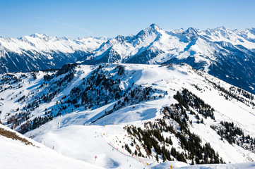 Obraz premium General view of the ski area Mayrhofen - Zillertal, Austria