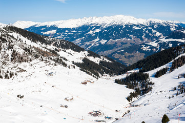 Fototapeta premium General view of the ski area Mayrhofen - Zillertal, Austria