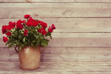 Roses background and copy space