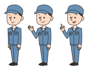 作業員　ポーズ