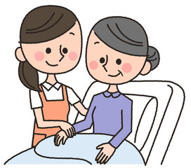 老人　ベッド　介護