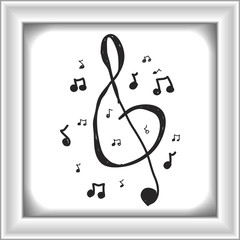 Simple doodle of music symbols