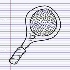 Simple doodle of a tennis racket
