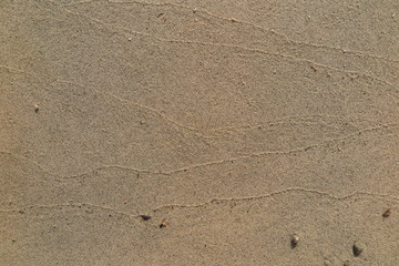 Lines of sand on the beach