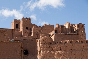 adobe buildings in the 11th century UNESCO village of Ait Benhaddou