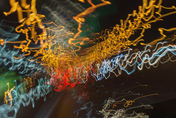 Abstract night  speed motion photo effects.