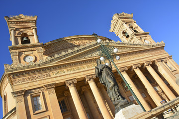 The Parish Church of Santa Maria in Mosta, Malta.