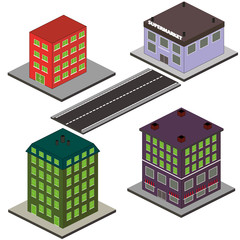 Isometric Buildings and Road