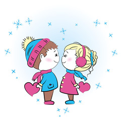  loving couple holding hearts