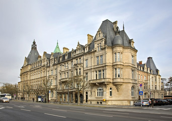 Fototapeta na wymiar Street in Luxembourg city