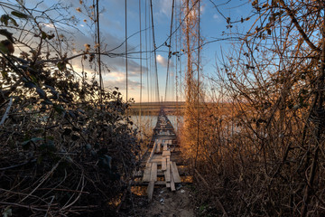 Old suspension bridge