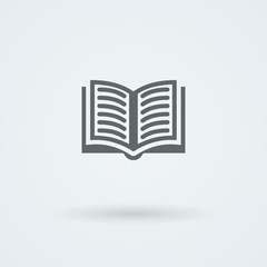 Simple vector open book icon.