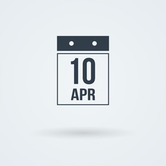 Vector calendar icon. Illustration. Simple flat design style