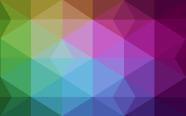 Multicolor dark polygonal design pattern, which consist of triangles and gradient in origami style.