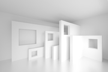 Naklejka na ściany i meble 3d White Modern Background