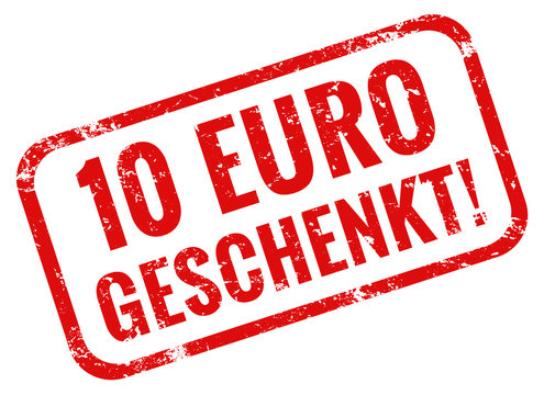 10 euro geschenkt stempel