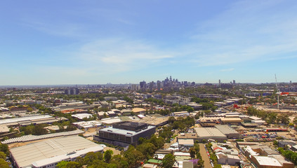 Aerial view of Sydney outskirts, Australia