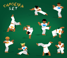 vector capoeira set