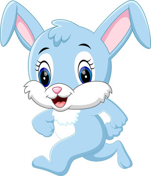 illustration of cute rabbit cartoon