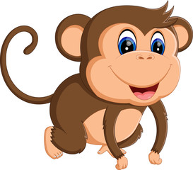 illustration of Cartoon monkey 