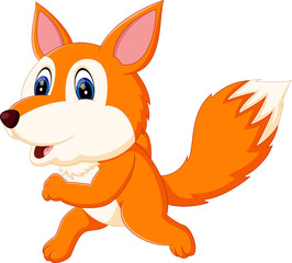 illustration of Cute fox cartoon