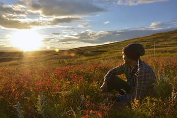 Admiring the sunset