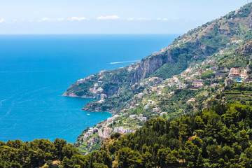 Naklejka na ściany i meble Panoramic view of the Amalfi Coast