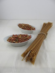 Dinkelspaghetti mit Gewürzmischung