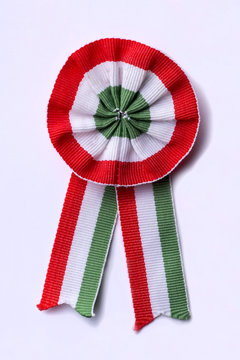 Hungarian cockade on white background