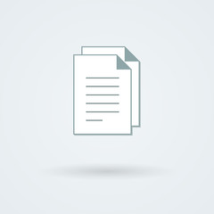 Vector stack of papers. 