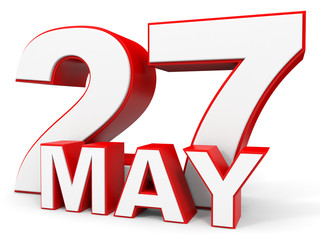 May 27. 3d text on white background.