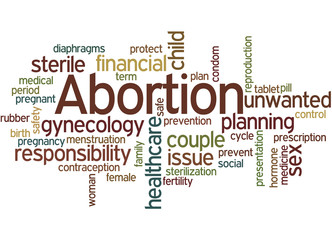 Fototapeta premium Abortion, word cloud concept 3