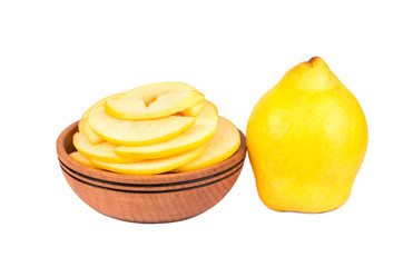 Quince slices on a plate